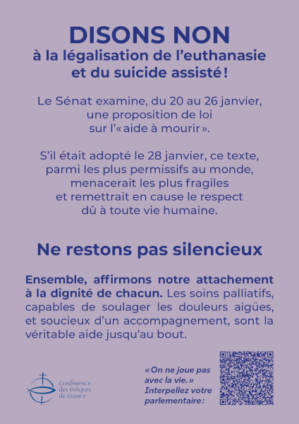 Euthanasie : appel des Évêques de France