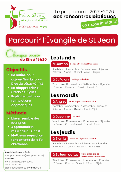 Formation permanente Pays Basque 2025 - 2026