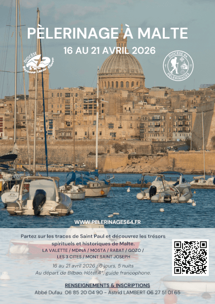 Pèlerinage à Malte : 16 au 21 avril 2026